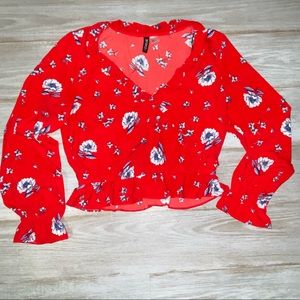 H&M Divided Floral Top